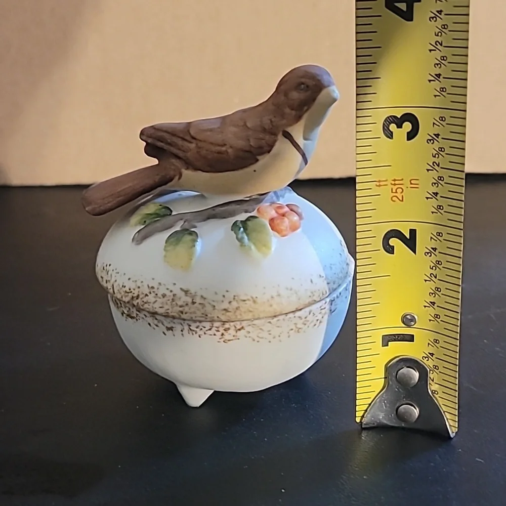 Vintage Bird Trinket Box